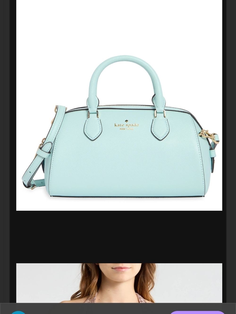 Kate Spade Blue Glow Small Satchel Bag